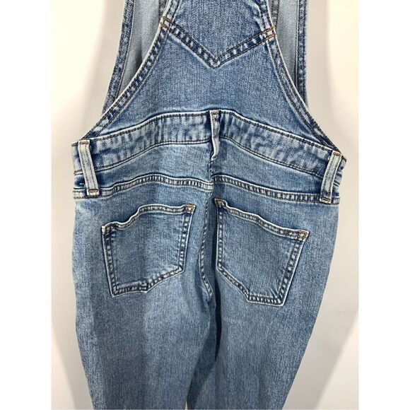 Old Navy Women's Adjustable Strap Side Zip Denim Overalls Blue Size 2 - Picture 9 of 9